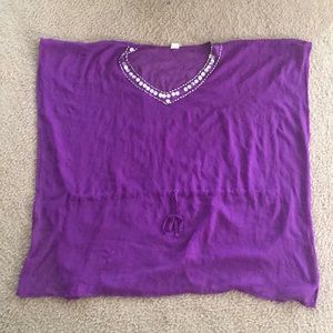 Purple swimsuit cover up